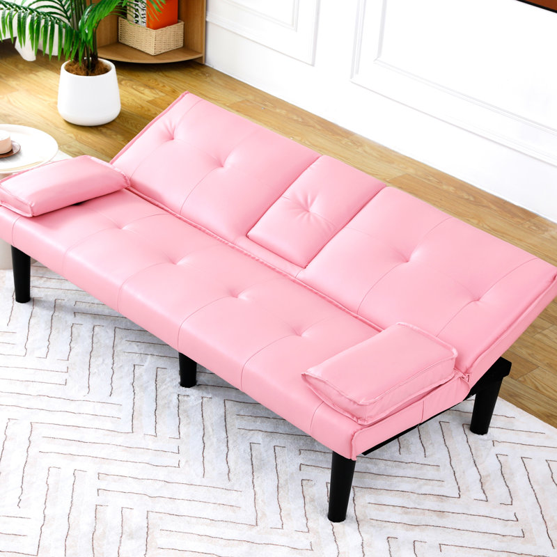 Lit rose de 67 pouces avec porte-gobelet et tissu pour utilisation durable 67, 2