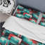 Ensemble de housse de couette rouge et cyan Popart Retro Tv-396092682