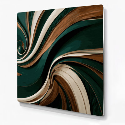 «Biomorphic Abstraction 24», art mural en métal vert