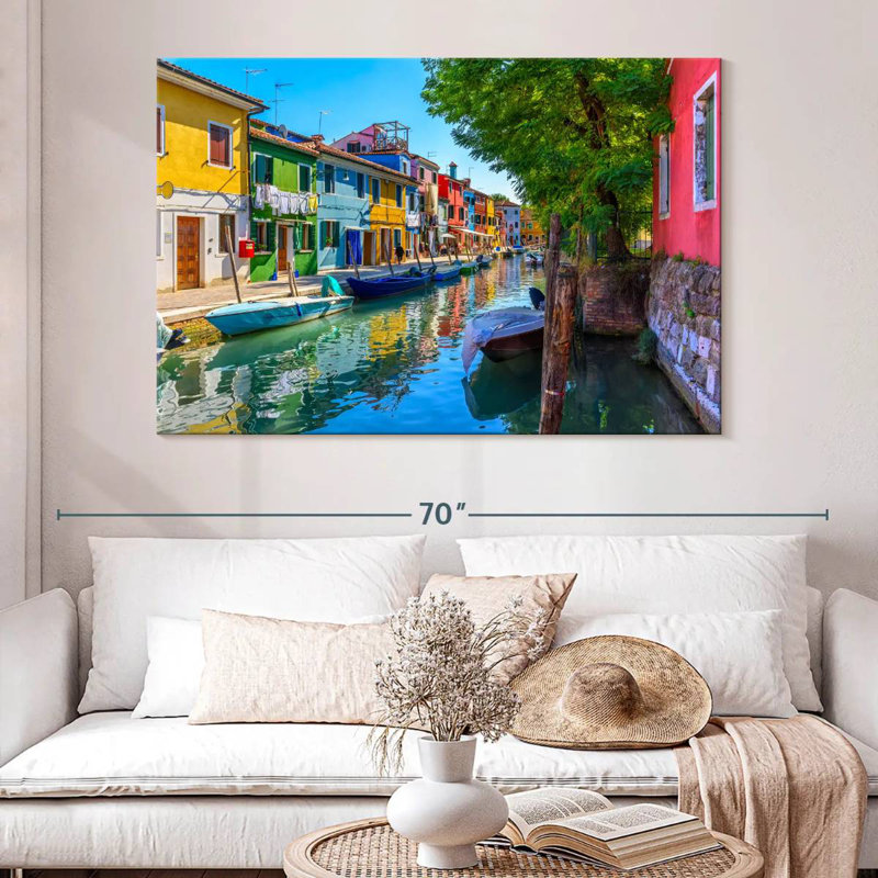 Lilie, vibrant Burano Canal, H 34 po x l 51 po