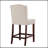 Button Tufted Counter Stool with Comfortable Back Support and Durable Construction for Modern Kitchens