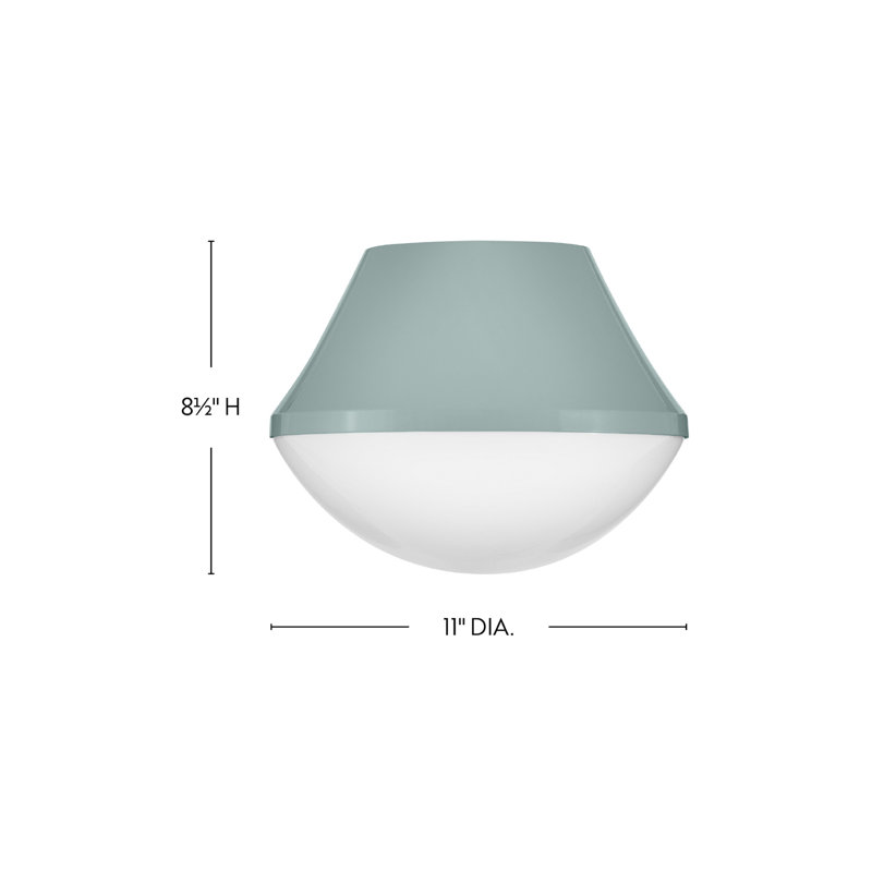 Carsyn Glass Flush Mount, Seafoam