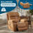 Modern Top Grain Leather Power Recliner Chair with USB Charging and Hidden Cupholders-1603444443