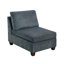 Ensemble de canapé modulaire en chenille gris 6 pièces