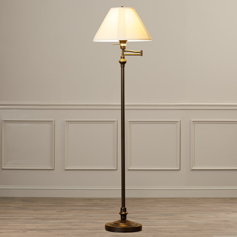 Herrington 59'' Swing Arm Floor Lamp, Dark Bronze