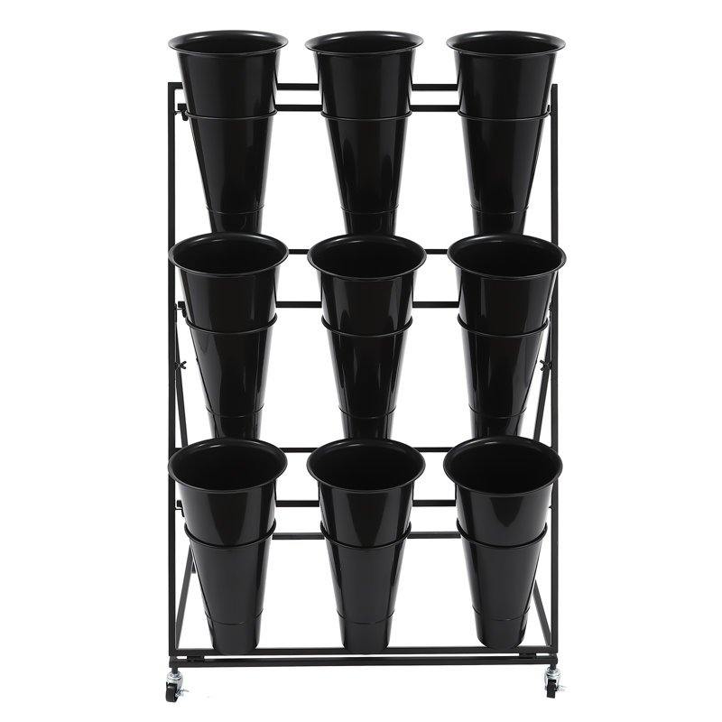 Plant Stand - Set of 10, Black