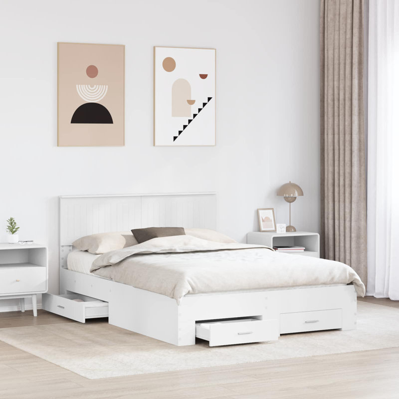 Bed, European Double (140 x 200 cm), White
