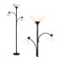 Lampe sur pied DEL noire à 3 voies avec 3 abat-jours réglables polyvalents Sky Dome-62954077