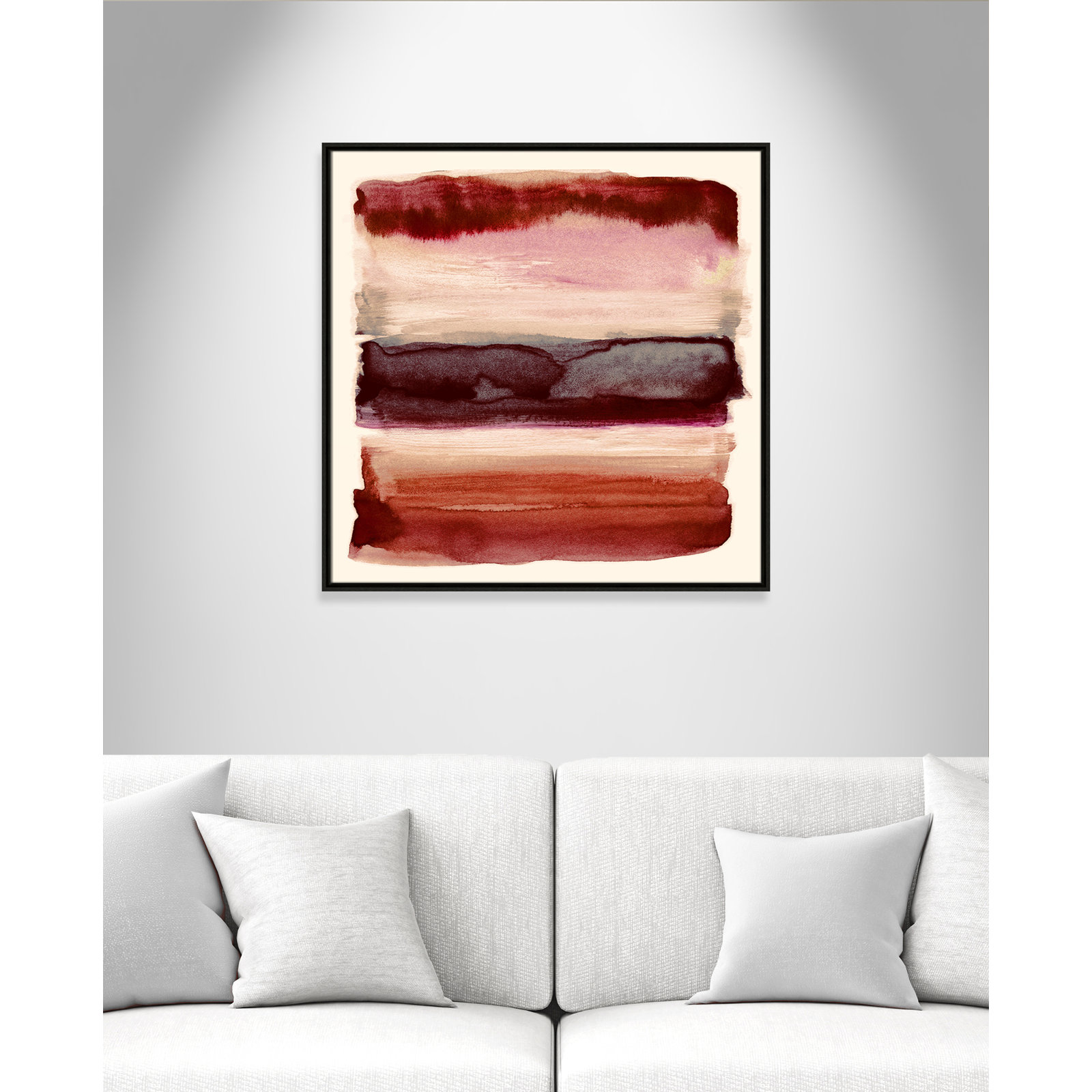 Burgundy Sky II Print by Nan, Espresso, 31.5" H x 31.5" W