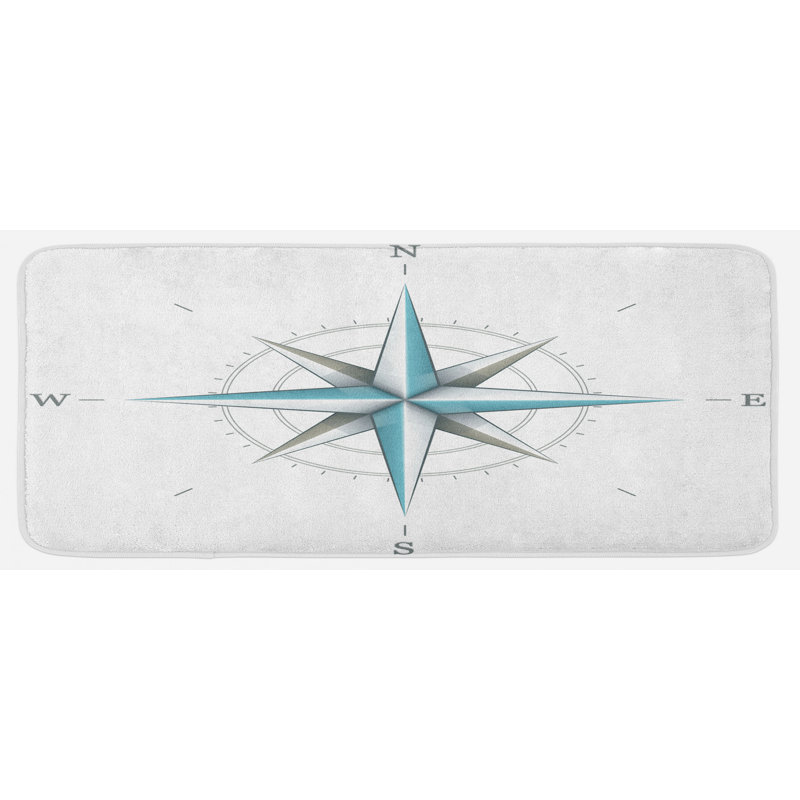 Coastal Polyester Kitchen Mat