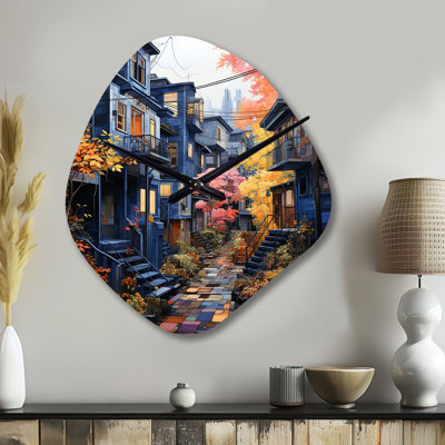Horloge Raia Cityscape Alleyway Patchwork VI - Buildings