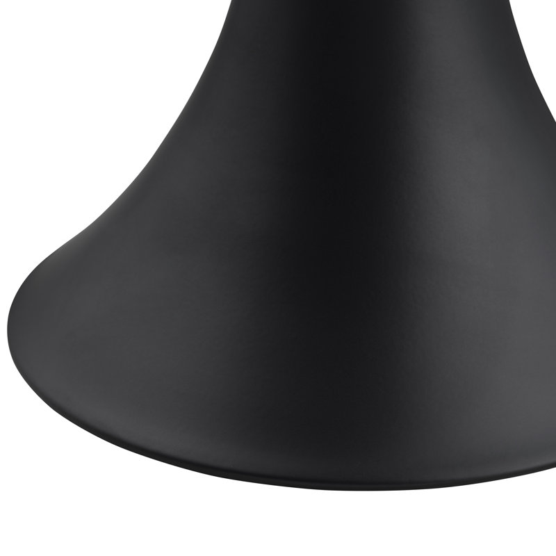 Set Of 2 Metal Table Lamp With Shade, White, Black