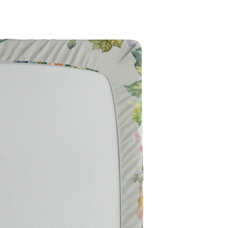 Microfiber Floral Fitted Sheet, Queen Fitted Sheet