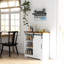 Buffet 33 "avec porte coulissante et tablette réglable, armoire blanche, grange