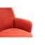 Fauteuil pivotant orange avec coussin haute éponge - Base de meuble de salon en acier inoxydable doré