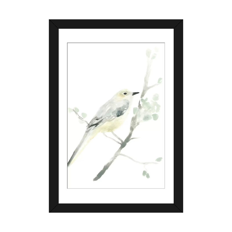 « aviaire expositions ii », reproduction sur toile, H 32 po x l 24 po x P 1 po, Papier d'art encadré noir, Blanc