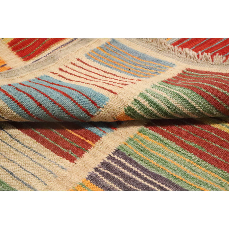 Tapis en laine tissé à la main kilim 3 x 5
