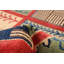 Tapis orange / bleu / vert noué à la main de conception unique 6 pi 6 po x 9 pi 8 po Anngela