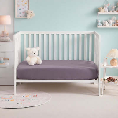 Ensemble de 2 draps-housse pour lit de bébé en coton mousseline double couche, housse de matelas pour tout-petit respirant