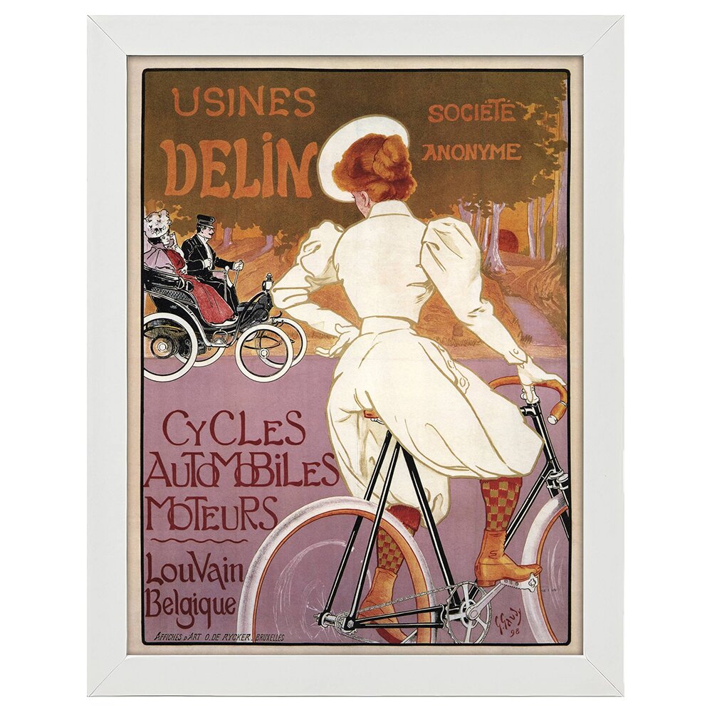 Leinwandbild Vintage Advertising Poster Usines Delin