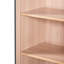 Armoire de rangement autoportante moderne de 67,2 po de hauteur avec verre trempé, grand rangement et fonctionnalité de fermeture en douceur pour 4 portes, 1 tiroir, tablettes réglables et poignées en acier mat