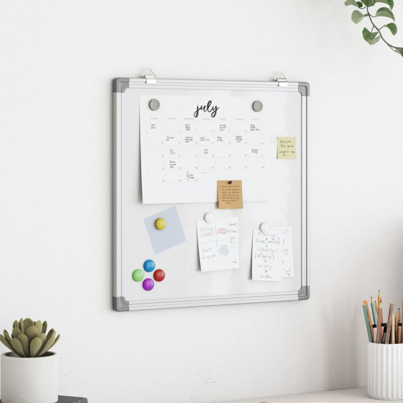 Magnetic Whiteboard 1.7 Cm Aluminium, 40 cm x 40cm x 1.7cm
