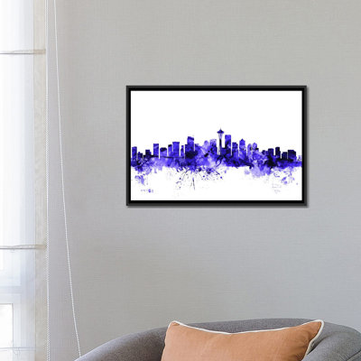« seattle, washington horizon » par michael tompsett, reproduction d’impression sur toile tendue