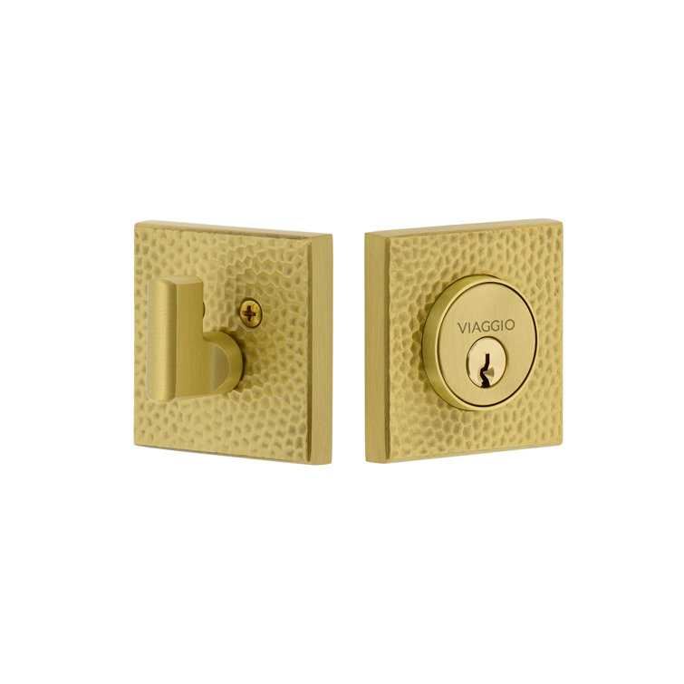 Quadrato Single Cylinder Keyless Deadbolt with Rosette