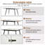 Extendable Metal Base Dining Table-2108697209