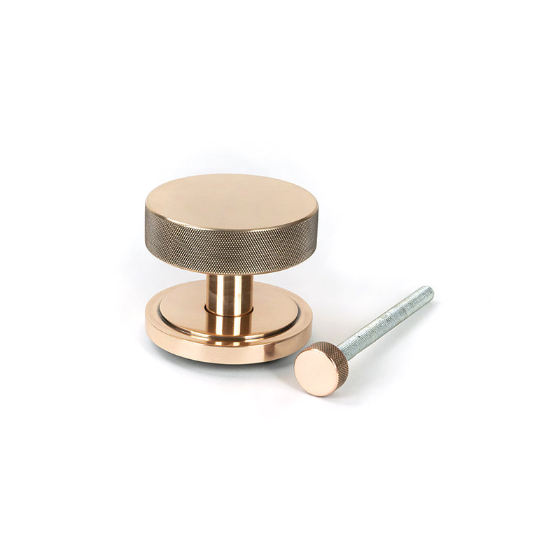 Brompton Single Dummy Door Knob, Polished Bronze