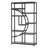 68.89 Height Industrial 5-Tier Rustic Corner Etagere Bookshelf With 9 Open Shelves For Living Room, Bedroom, And Home Office-600074545
