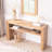 Rustic Solid Wood Console Table With Storage Shelf