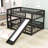 Harveen Wooden Bunk Bed with Slide and Fence by Harriet Bee-971127421-971127422