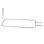Tringle de rideau de douche fixe en forme de D