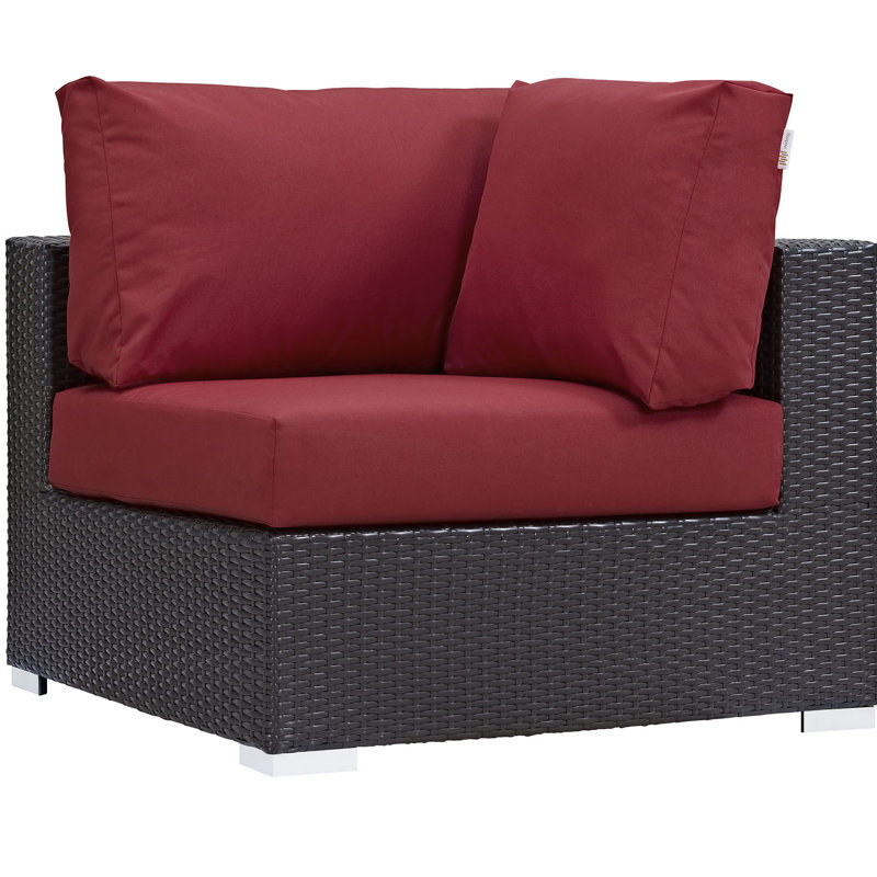 Ensemble modulaire d'extérieur 7 pièces Convene, Rouge