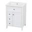 Meuble-lavabo moderne 24 po avec évier en bois d'hévéa Quarryn-1434889844