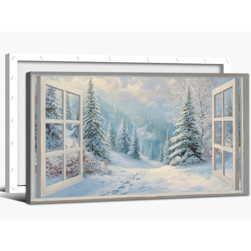Winter Winter Wall Decor - Winter Landscape Snowy Scene, art mural sur toile pour le salon, arbre de Noël, peintures Levinia