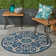 Machine-Woven Stain Resistant Floral Area Rug