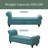 64.5" Bed Bench For Bed Room Nails Tufted Chaise Of Lounge With Storage Velvet Upholstery-400469243