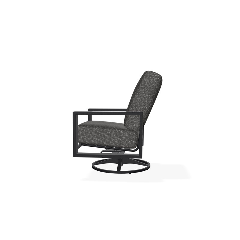 Larssen Deep Seating Cushion Swivel Rocker, Black, Hither Char