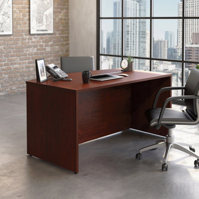 Bowfront Executive Desk 60", Red Finish