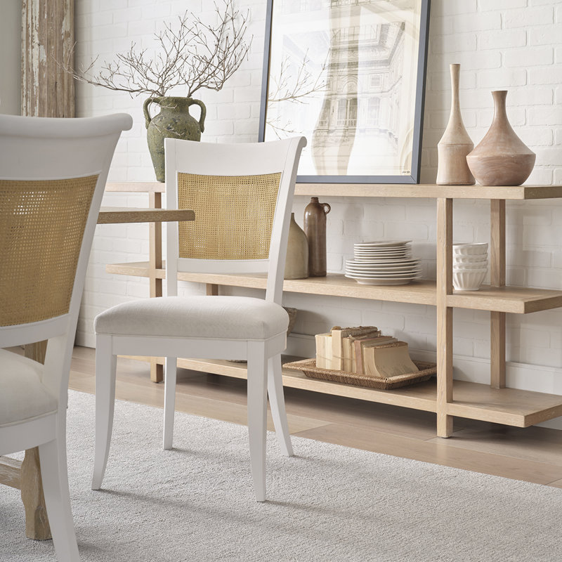 Brown MDF 80'' Rectangular Console Table with Storage Shelves