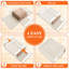 Organisateur de draps et rangement, organisateur de draps pour placard, rangement sous le lit et organisation avec étiquettes et fenêtre transparente, paquet de 6, beige-130917161