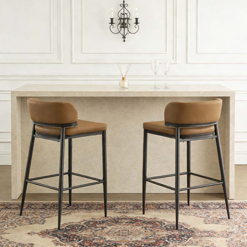 Tabouret de bar en métal, Brun