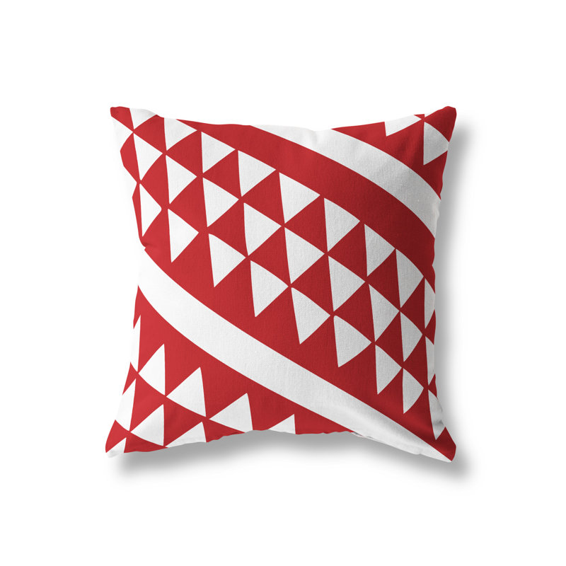 Housse de coussin d'extérieur carré et insert, L 19 po x H 19 po, Rouge
