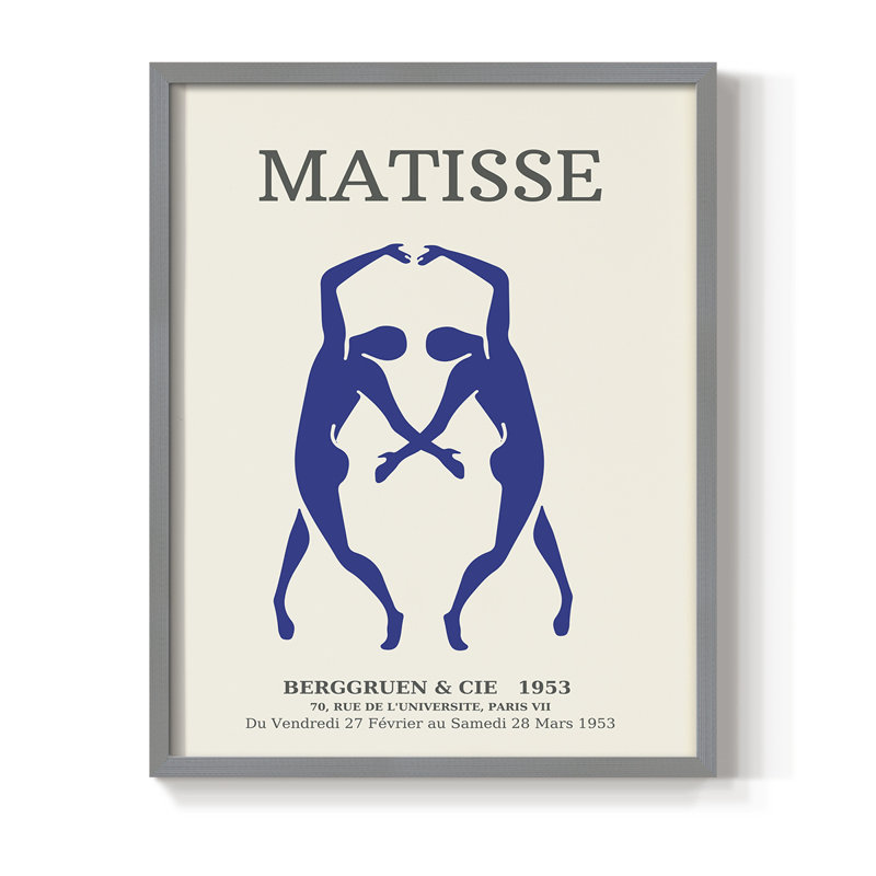«Vintage Portrait Print Cxxxxi», reproduction encadrée - bois massif, H 11 po x l 9 po, Gris