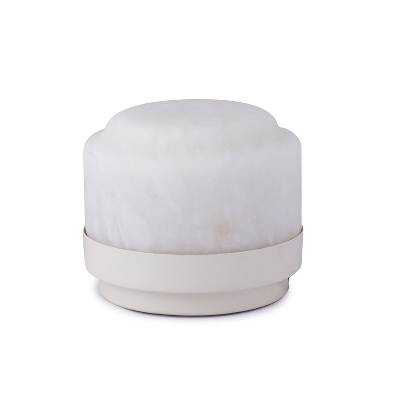 Lamp W/Marble Shade