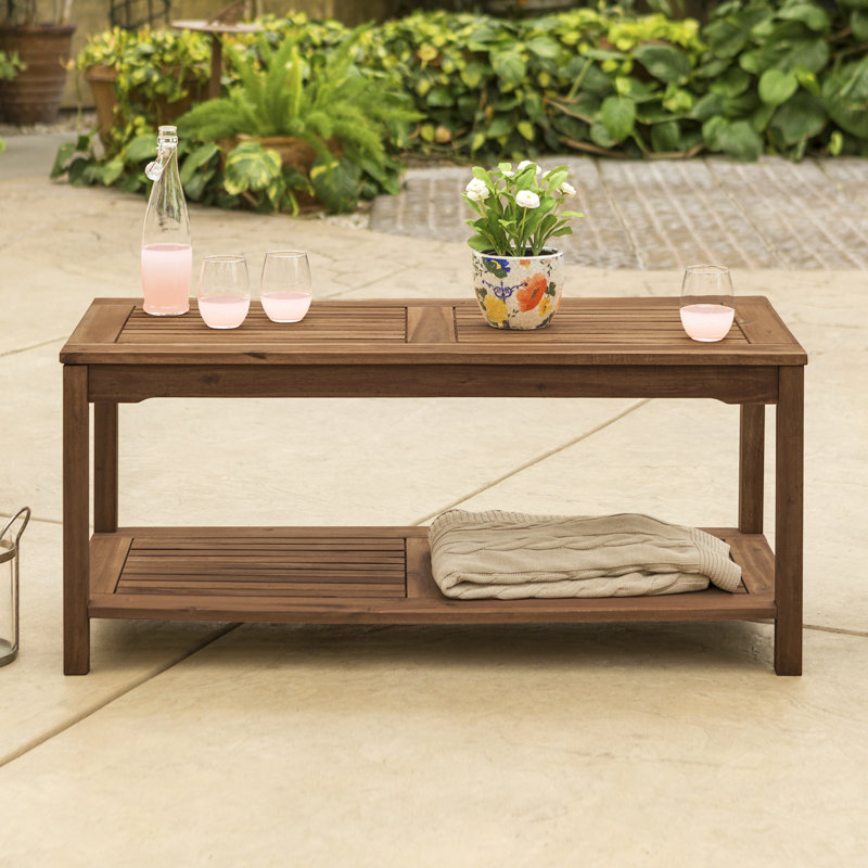 Dolores Rectangular Acacia Outdoor , cm W cm D, Dark Brown