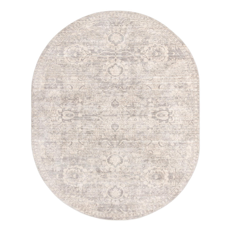 Gause Floral Indoor Rug, Oval 7'10" x 10'2"