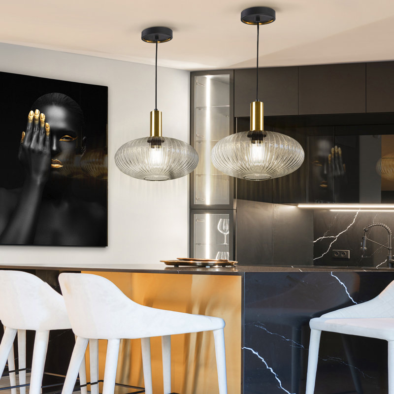 Northchase 1 - Light Matte Black/Gold Single Pendant